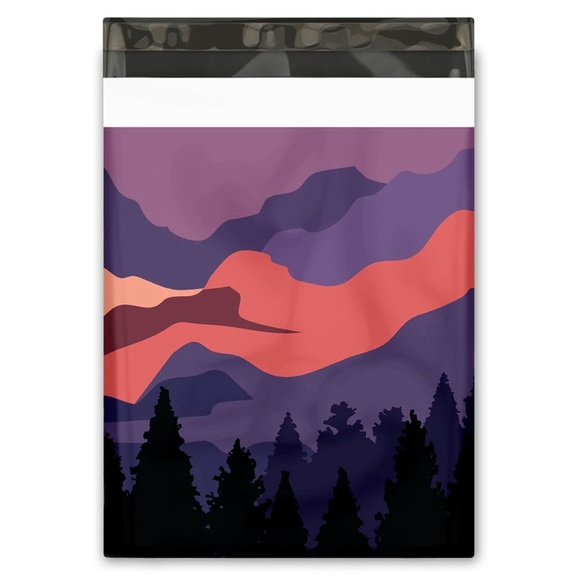 25 10X13 Bags Poly Mailers, Mountain Sunset Shipping Envelopes PRICE FIRM Fall - Picture 8 of 10